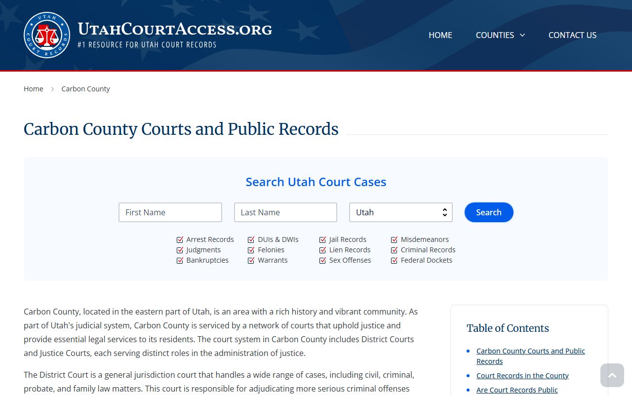 carbon county court docket price utah courthouse