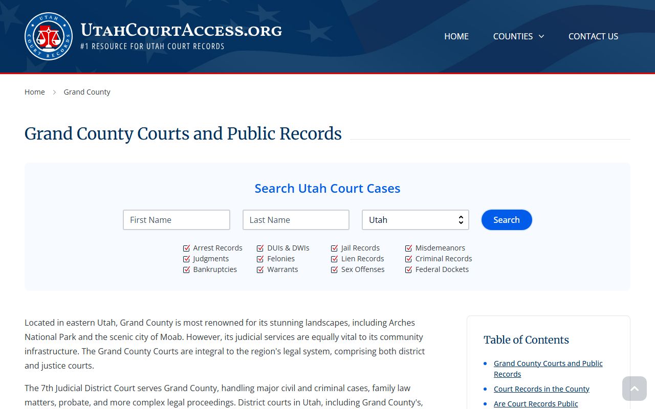 grand county court docket records guide