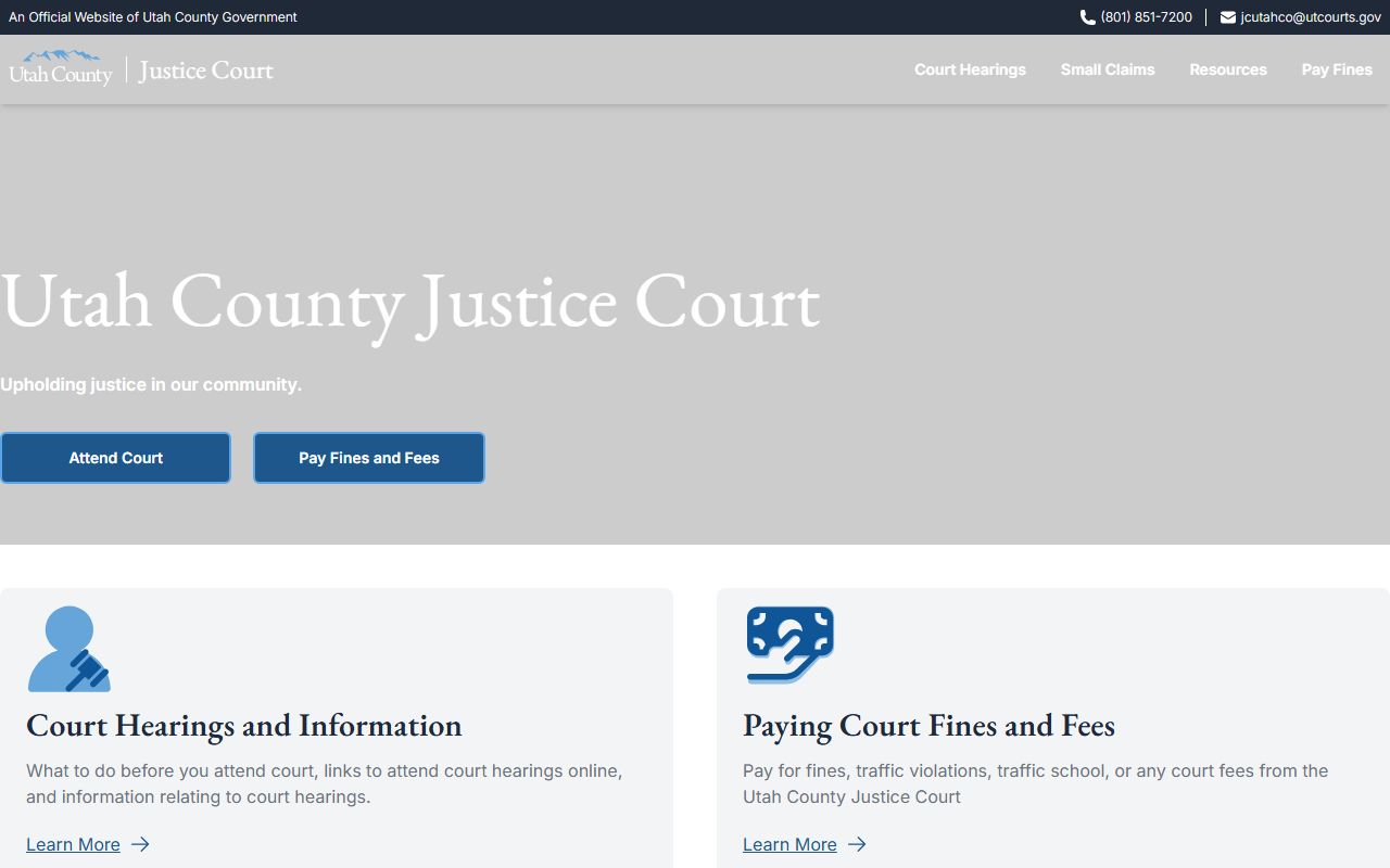 utah county court docket justice court small claims